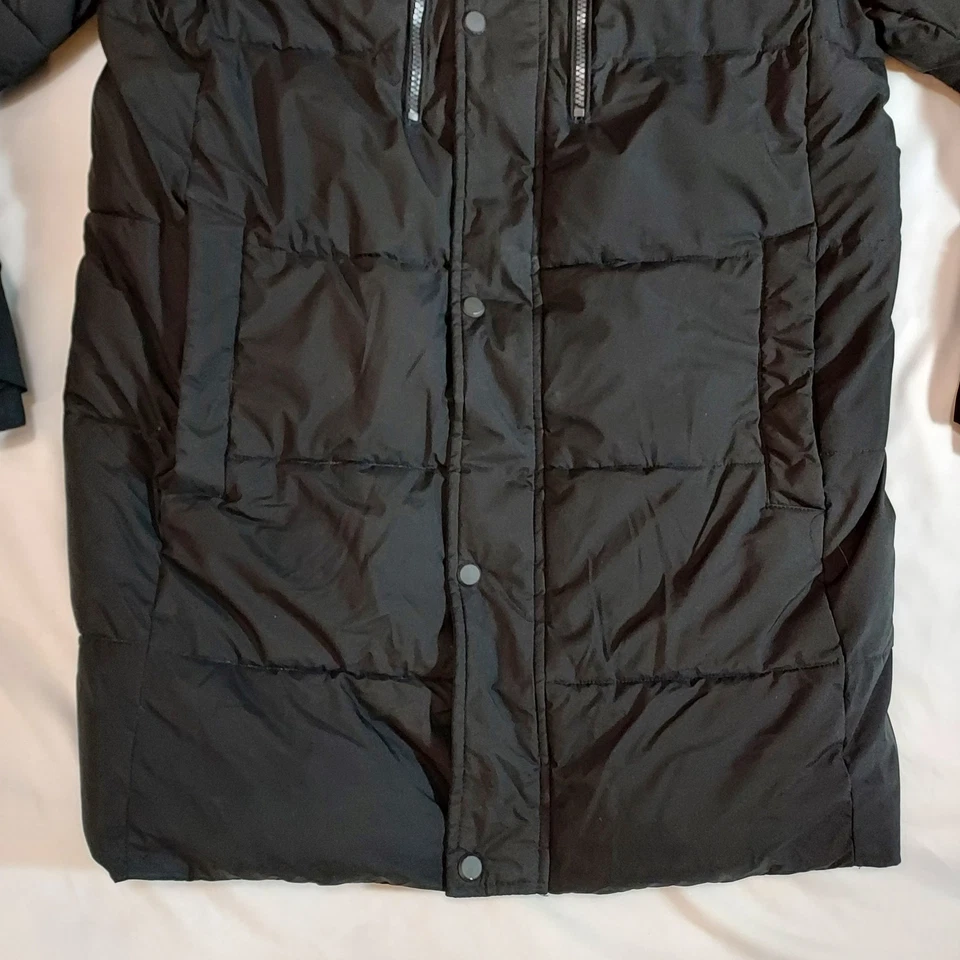 Abrigo Hombre MEDIANO Calvin Klein Sorona Aura Puffer Parka con Capucha NEGRO, Broches de presión Foto 3 de 4