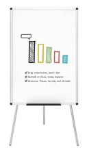 Whiteboard Easel, 36 x 24 Inches, Portable Dry Erase Board Height Adjustable ...
