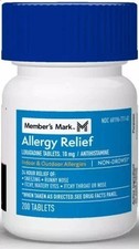Member's Mark Allergy Relief Loratadine 10mg Tablets 200 ct. Compare to Claritin
