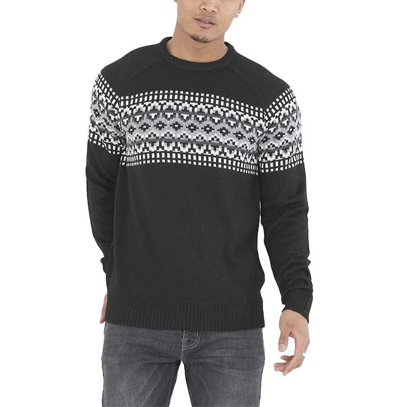 BRAVE SOUL Mens Pullover Jumper Long Sleeve Crew Neck Sweater Plain Casual Top - Image 4 of 4