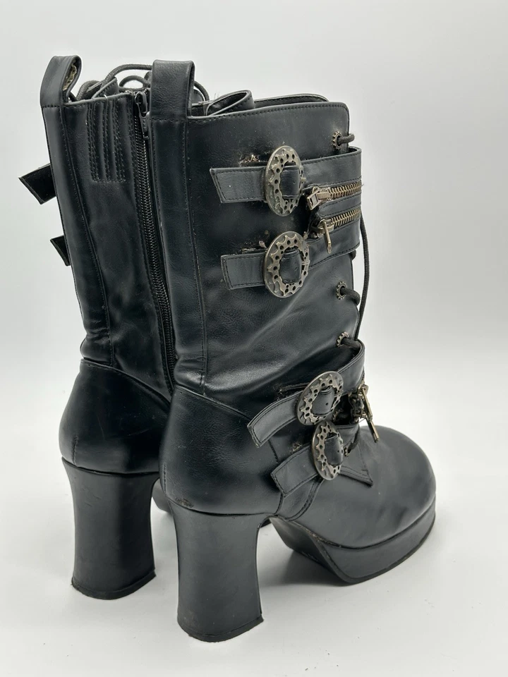 Botas de mujer estilo Steam Punk talla 8 - Demonia Foto 3 de 4