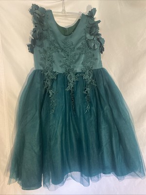 Trish Scully Special Occasion Girls Size 10 Emerald Green Dress
