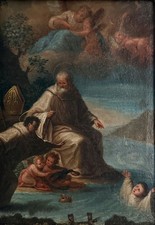 Le salut de Placide par saint Benoît, 1856 | Petit tableau