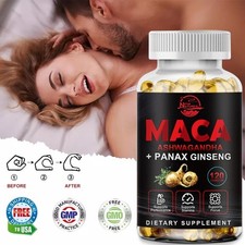 Organic Maca Root 120 Capsules 10000mg, Peruvian Maca Extract for Men  Women-US