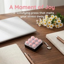 Cat Paw Keyboard Fidget Keychain Anti Anxiety Toy for Teens Finger Sensory Gift