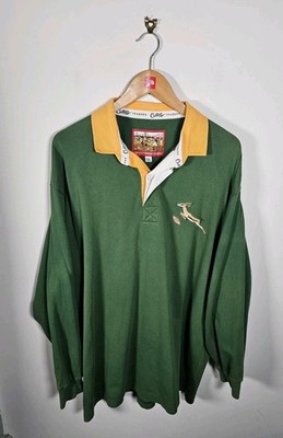 Vintage Cotton Traders Rugby Shirt Südafrika Springbock 90er Langarm XL