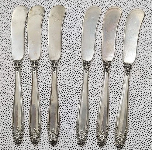 Prelude by International Sterling Silver 169 GRAMS Flat butter spreader Set 6