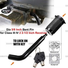 Black 58 Locking Hitch Pin 2 Keys Cover Truck Trailer Receiver 2 2-12 Towing