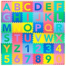 Colorful Alphabet  Number Floor Puzzle, 36 Pieces /