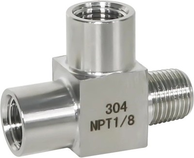 1/8 NPT tee pipe fitting female x female x male 3 ways T thread pipe adapter,...