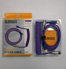 Glorious Coiled USB-C Braided Artisan Keyboard Cable Nebula Mechanical Keyboard