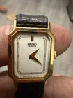 Vintage Seiko Quartz 1400-8400 Gold Tone Dress Watch Running Japan Made