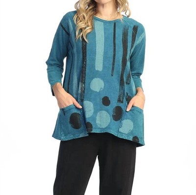 Jess & Jane Drizzle Mineral Washed Patch Pocket =Top Cypress