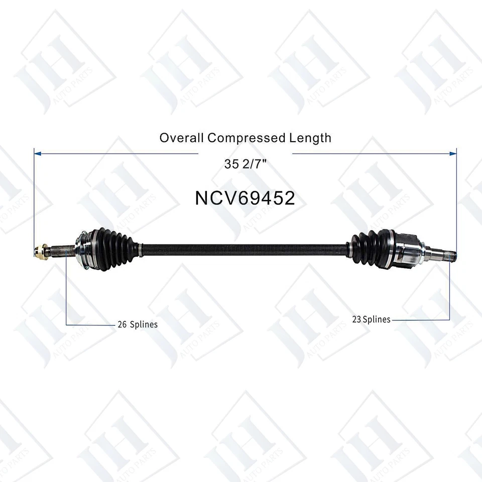 OE Front Pair Left Right CV Axle Shaft Set For 2015-18 Toyota Yaris L4 1.5L FWD - Image 2 of 4