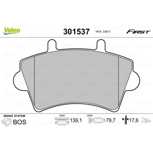 Plaquettes de frein Valeo 301537 pour les trajets en famille Nissan