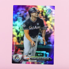 2017 Bowman Chrome Giancarlo Stanton Purple Refractor /250 #66 Yankees SP Rare