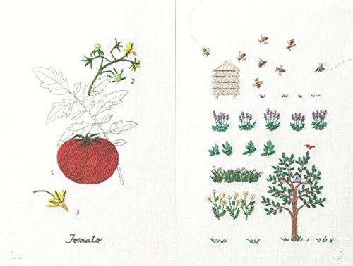 Embroideed Kitchen Garden by Kazuko Aoki /Japanese Craft Pattern Book F/S wTrack - Image 4 of 4