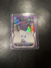 2023 Bowman Chrome Purple Refractor Bryant Betancourt /250 RC Auto