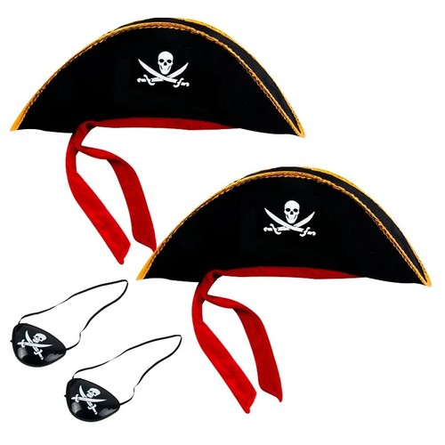 Stirnband Hut und Augenklappe 1-2 Stück Totenkopf Muster Halloween Party für Kinder Kostüm - Bild 6 von 34