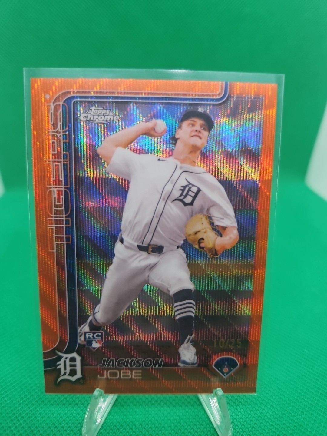 2025 Topps Chrome Baseball Jackson Jobe #249 Orange Wave /25 (RC)