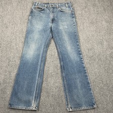 Vintage Levis 517 Jeans Mens 30x31 Blue Orange Tab Bootcut Made USA Perfect Fade