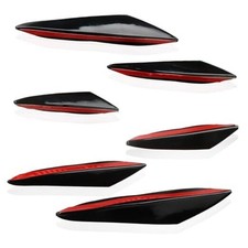 1 Pack 6 Pcs Car Front Bumper Lip Splitter, Universal Auto Spoiler Black