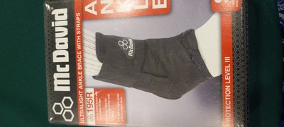 McDAVID 195 Ankle Brace with Straps, Level 3, Comfortable, Max Support-Size S