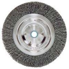 Weiler 36064 Wire Wheel Brush, 5 in Dia, 5/8 to 1/2 in Arbor/Shank, 0.006 in Dia