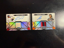 2025 Topps Tier One Dual Book Luisangel Acuna RC, Ronald Acuna PATCH AUTO 10/10