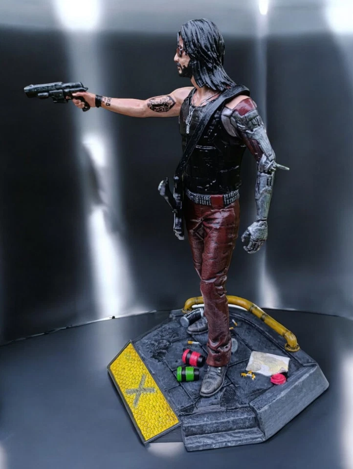 Figura Fanart Johnny Silverhand Pintado con aerógrafo 9,8 pulgadas Foto 3 de 4