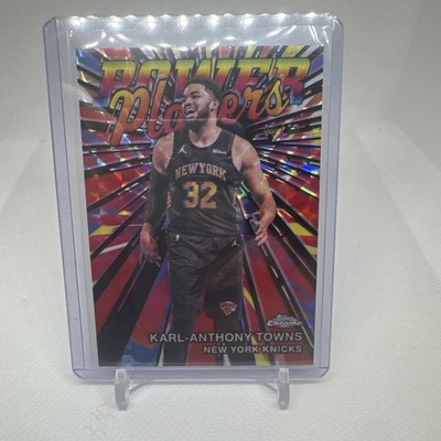 KARL-ANTHONY TOWNS 2025-26 TOPPS CHROME UPDATE POWER PLAYERS BLACK REFRACTOR /10