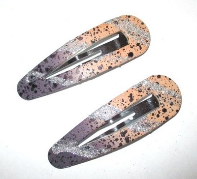 2 RIEGEL 9 CM GLITZER - BRAUNTON - NEU IM BLISTER - BARN20