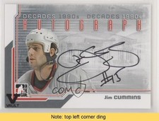 2013-14 ITG Decades 1990s Silver Vault Black Jim Cummins #A-JCUM Auto READ 1q2