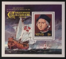 Nevis - arkusz miniaturowy MNH