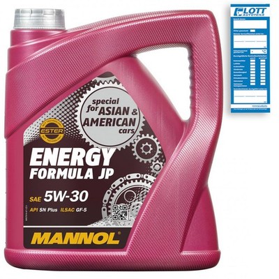 4 Liter Mannol Energy Formula JP 5W-30 Motoröl ÖL für Nissan Honda Suzuki Opel