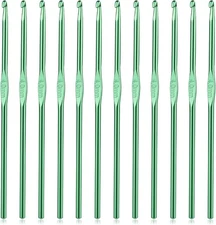 12Pcs Aluminum Crochet Hooks, 4Mm Crochet Hook, Ergonomic Handle Crochet Needle,