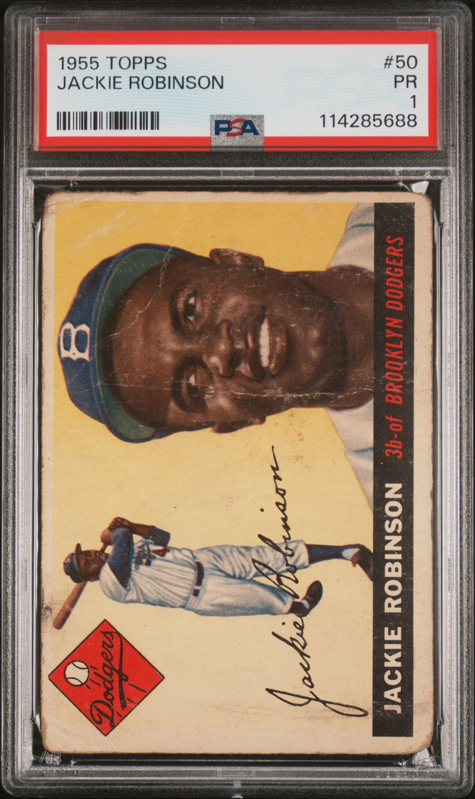 1955 Topps Jackie Robinson #50 PSA 1
