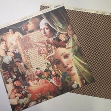graphic 45 paper 12x12 RENAISSANCE FAIRE 5 Loose Sheets BRAND NEW RETIRED