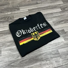 PORT & COMPANY Graphic Crew Neck Black Casual Basic T-Shirt Men's Size XL