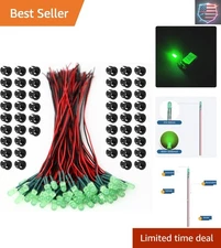 Bright Green 5MM Pre-Wired LEDs - Perfect for Models & DIY Lighting Kits