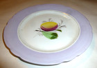 3 Hand Painted Vintage Plate Fruit Flowers 8" Diameter Scalloped Edges Austria — photo 7