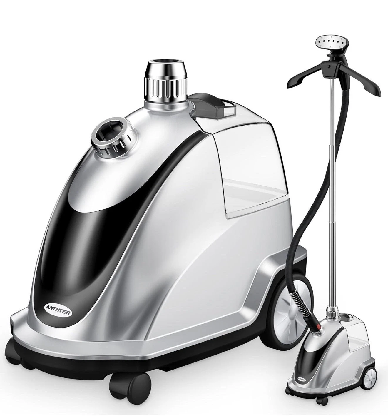 Steamer for Clothes, 1500W Powerful Standing Garment Steamer with Roll
