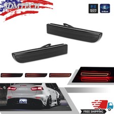 For Mitsubishi Lancer Evo Rear Bumper Reflectors Smoked Brake Led W Turn Signal For Mitsubishi Lancer Evo Rear Bumper Reflectors Smoked Brake Led W Turn Signal