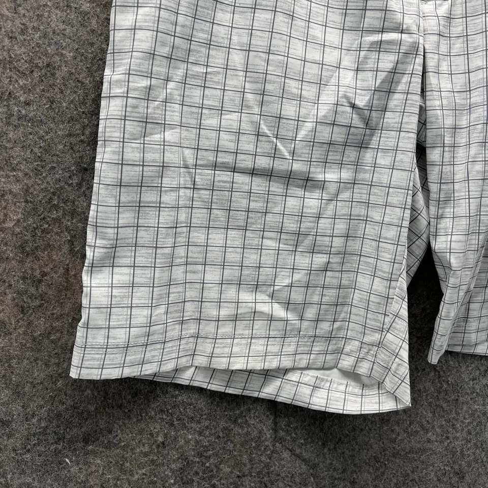 Pantalones Cortos Jack Nicklaus Hombres 34 Adultos Blancos Pantalones Chinos Exterior Glen Check Planos Foto 4 de 4