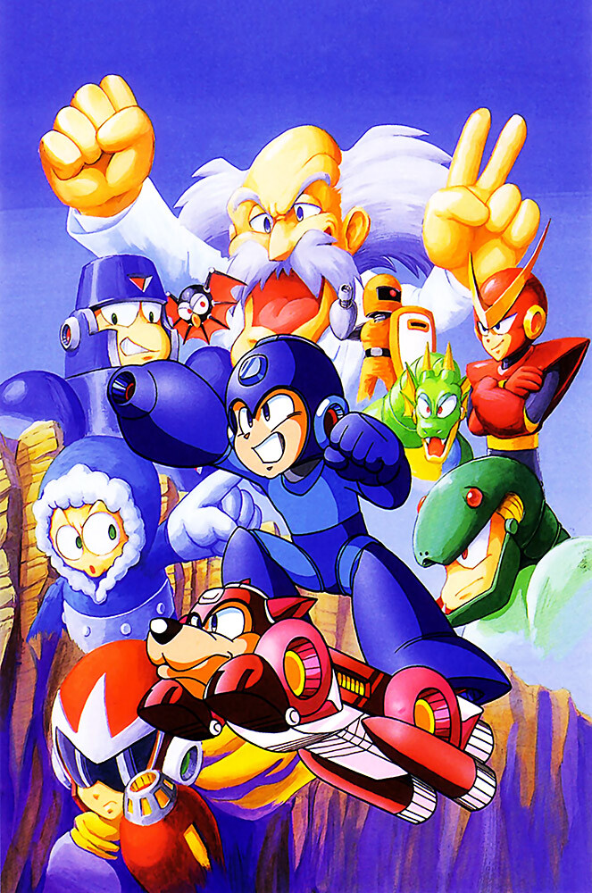 Mega Man Rockman Mega World Sega Genesis Premium POSTER MADE IN