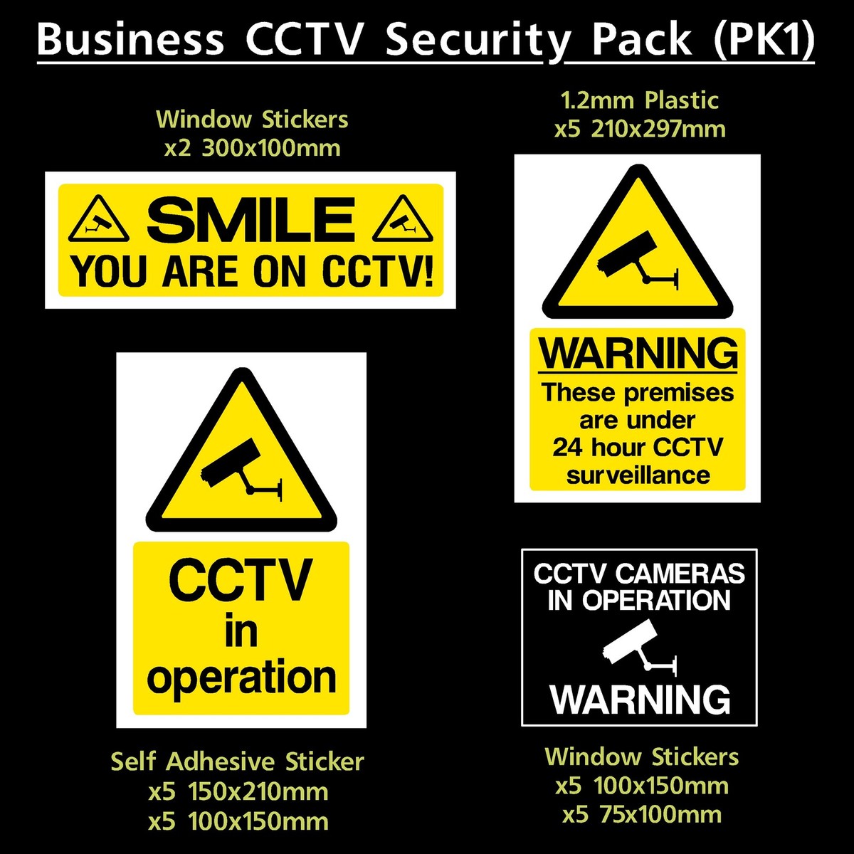 Warning Cctv Cameras In Operation Sign In Plastic Sticker Internal