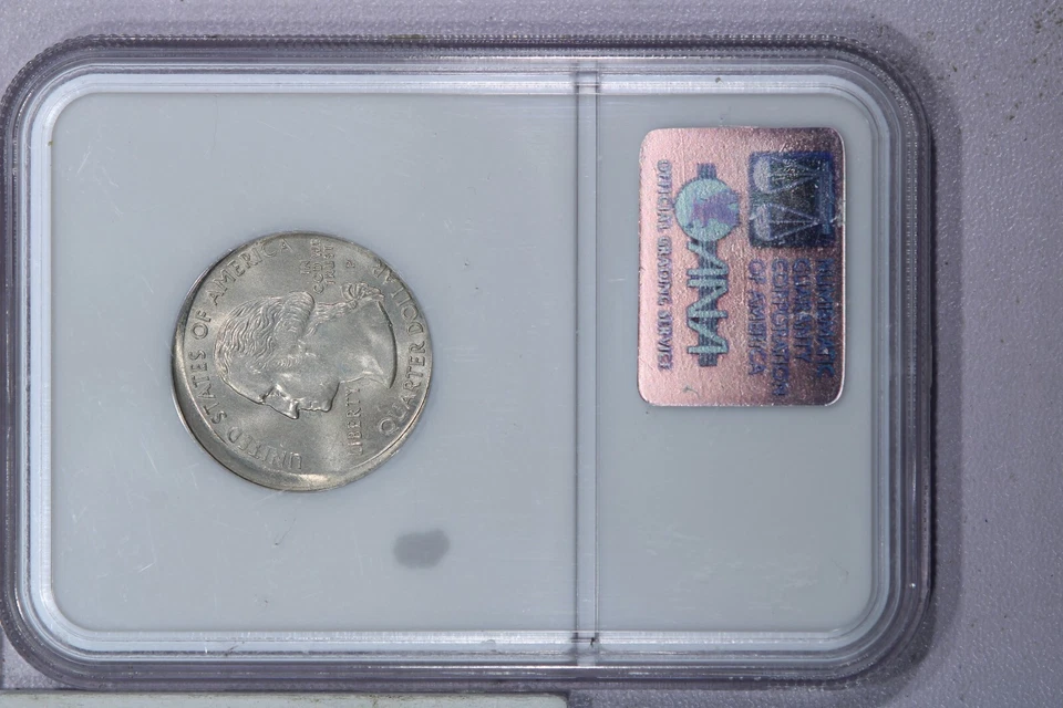 1999 Georgia State Quarter NGC MS64 - Mint Error Off Center - Image 4 of 4