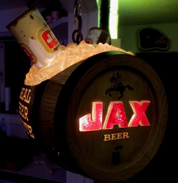 vtg JAX Beer Spinning Motion Sign / Rotating Bar Light Clock New Orleans LA eBay