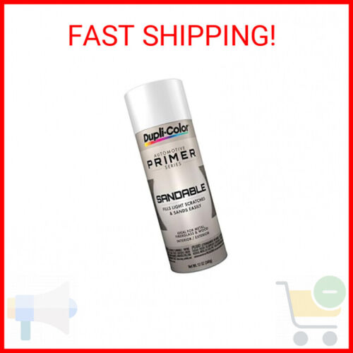 Dupli-Color DAP1689 Sandable Primer Spray Paint - White - 12 oz. Aerosol Can