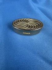 Vintage Max Factor Gold Tone Metal Lipstick Case with Lipstick & Mirror